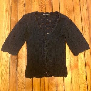 Black Betsey Johnson knit cardigan